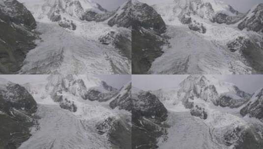 航拍西藏拉萨琼穆岗嘎雪山风景高清在线视频素材下载