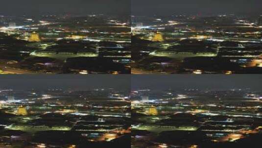 淮安城市夜景竖屏航拍高清在线视频素材下载