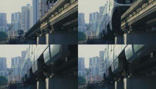 重庆轻轨二号线高清在线视频素材下载
