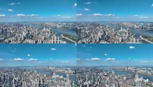 【航拍】武汉城市风光03_汉口高清在线视频素材下载
