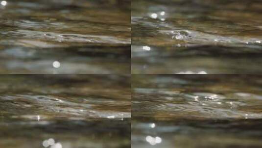 夏天湍急山泉水清澈潺潺小溪高清在线视频素材下载
