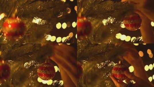 圣诞树装饰新年礼物高清在线视频素材下载