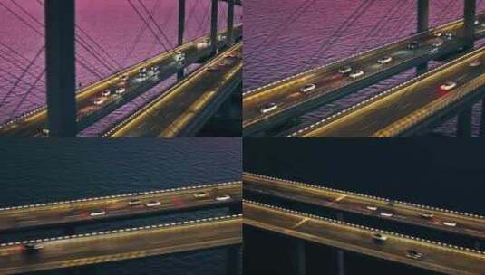 青岛胶州湾跨海大桥青岛海湾大桥胶州湾大桥高清在线视频素材下载