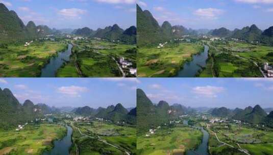 桂林山水甲天下航拍中国宣传片高清在线视频素材下载