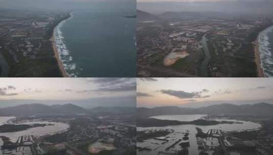 海南三亚海棠湾海岸线航拍高清在线视频素材下载