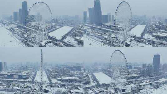 南昌摩天轮雪景16高清在线视频素材下载