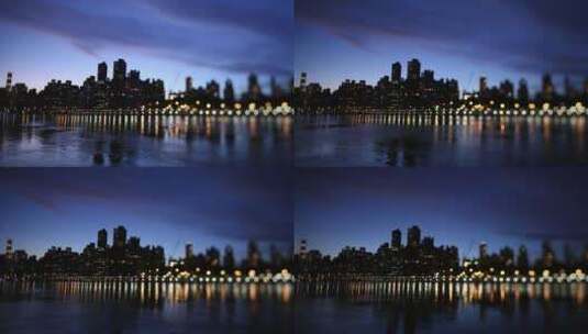 纽约延时夜景高清在线视频素材下载