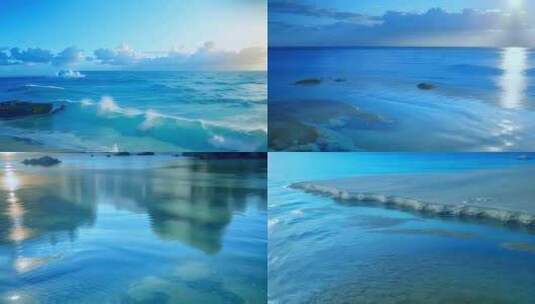 4K海浪沙滩旅拍潮汐素材高清在线视频素材下载