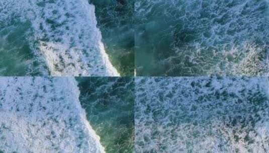 航拍大海海浪海潮特写高清在线视频素材下载