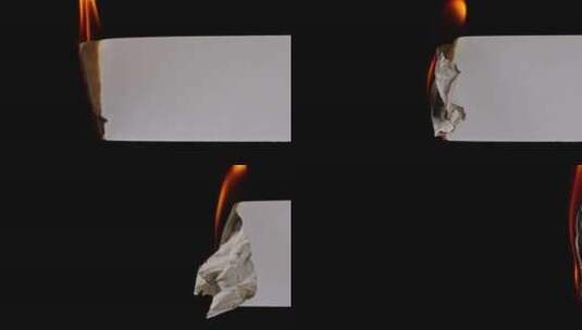 燃烧的白纸火焰蔓延高清在线视频素材下载