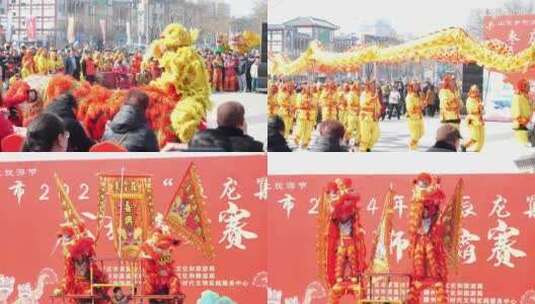 文化民间舞狮喜庆节日 风俗 风俗文化高清在线视频素材下载