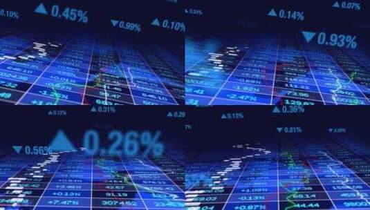 金融股市经济走势数据分析视频高清在线视频素材下载