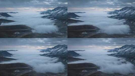 雪山云海延时高清在线视频素材下载
