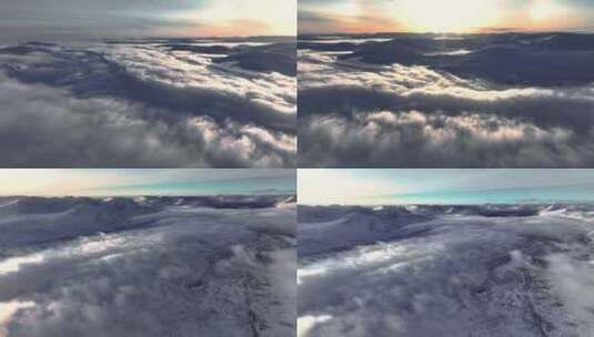 4K航拍北欧挪威特罗姆瑟风光雪景高清在线视频素材下载