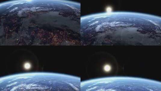 大气地球日出高清在线视频素材下载