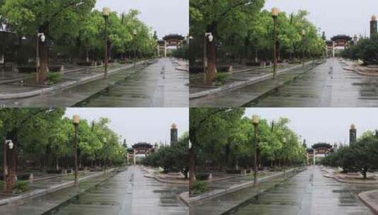 苏州重元寺雨天建筑风光高清在线视频素材下载