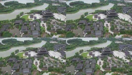 广州海珠湖航拍高清在线视频素材下载