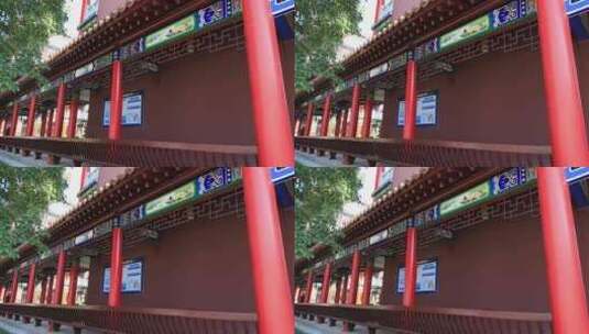 江南大气皇家寺院 苏州皇罗禅寺古建筑高清在线视频素材下载