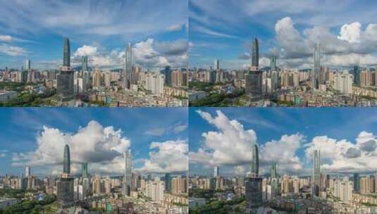 深圳罗湖区8K60帧蓝天白云延时高清在线视频素材下载