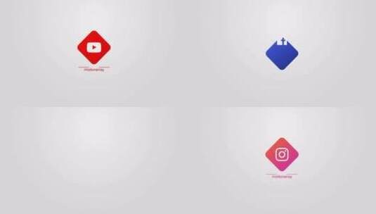 LOGO演绎企业宣传品牌图标展示简单彩色动态动画ae模板高清AE视频素材下载