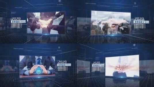 蓝色科技商务宣传AE模板高清AE视频素材下载