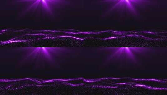 4k大气紫色粒子海洋背景AE模板高清AE视频素材下载