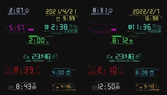 数字科技时间钟表高清AE视频素材下载