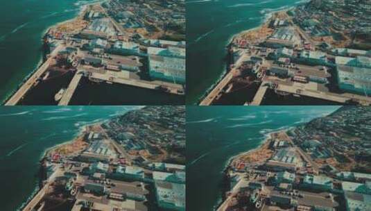 海岸上的一个商业造船厂 高清在线视频素材下载