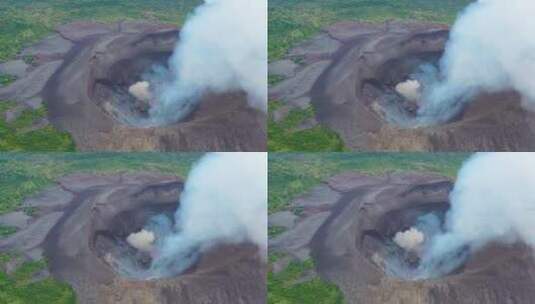 航拍火山景观高清在线视频素材下载
