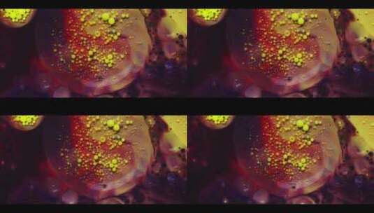 显微镜下的颜料混合高清在线视频素材下载