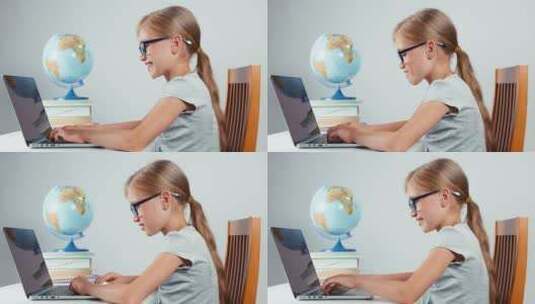 女人在笔记本键盘上打字高清在线视频素材下载