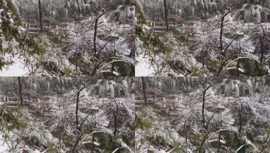 湘南郴州仰天湖高山4K雪景3高清在线视频素材下载