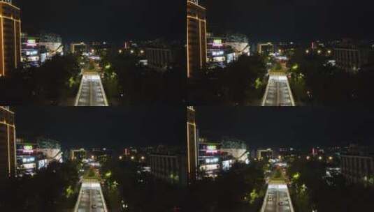 航拍 江西 赣州 城市 夜景 交通高清在线视频素材下载