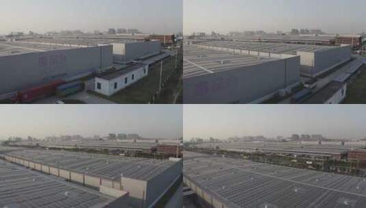 航拍鄂州葛店经济开发区唯品会物流产业园高清在线视频素材下载