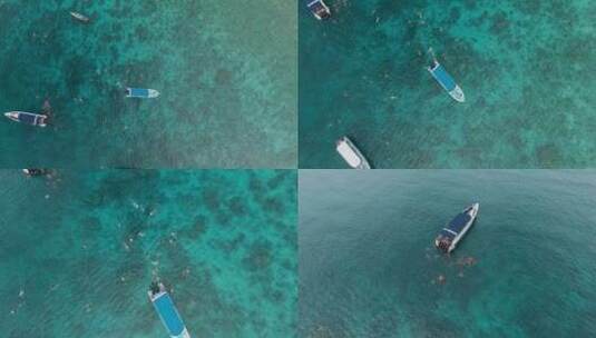 泰国旅游视频泰国印度洋蓝色海水浮潜游客高清在线视频素材下载