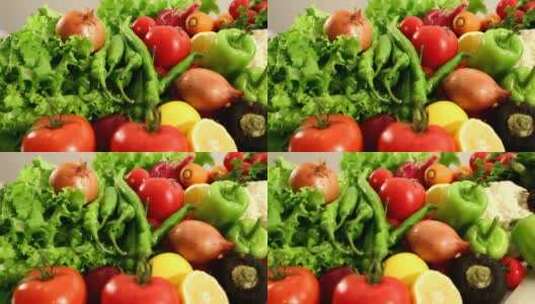 蔬菜 瓜果 食物 绿色食品 素食高清在线视频素材下载