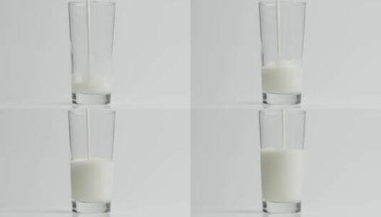 倒入的牛奶高清在线视频素材下载