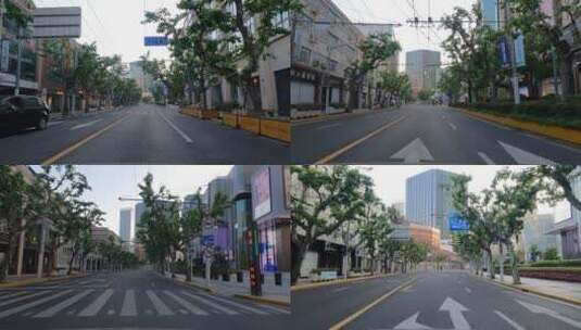 上海封城中的城区街道路况环境高清在线视频素材下载