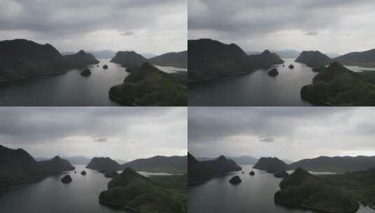 海上小桂林河流山脉横移高清在线视频素材下载