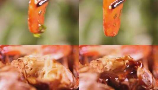 【镜头合集】韩式肉蟹年糕锅高清在线视频素材下载