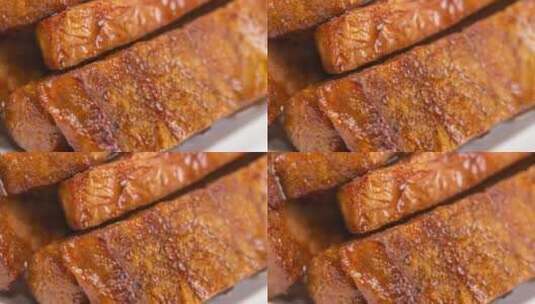 麻辣牛肉条美食高清在线视频素材下载