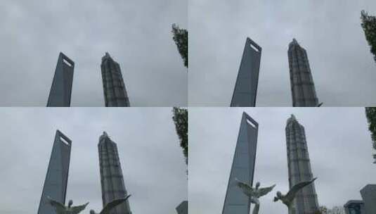 上海陆家嘴高楼高清在线视频素材下载