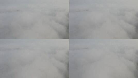 无人机穿云空镜 城市平流雾高清在线视频素材下载