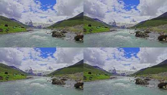 西藏那曲萨普神山高清在线视频素材下载