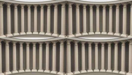 罗马柱环形围绕高清在线视频素材下载