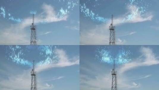 信号塔发射5g信号高清在线视频素材下载