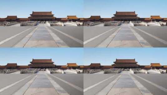 北京故宫太和殿移动直走延时高清在线视频素材下载