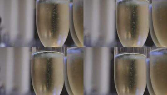 香槟杯里的气泡高清在线视频素材下载