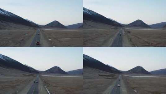 4K川藏318国道路线跟车航拍素材高清在线视频素材下载