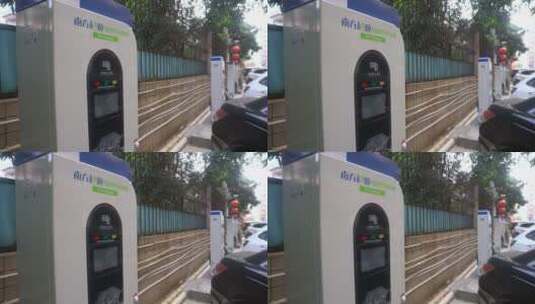 新能源 充电 电动车 充电桩 充电站 环保高清在线视频素材下载